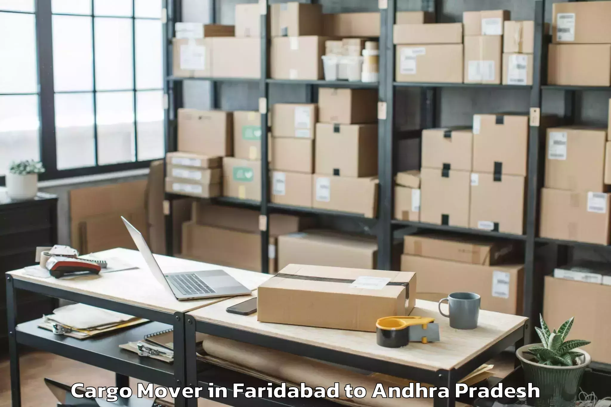 Professional Faridabad to Veerullapadu Cargo Mover